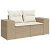 vidaXL Tuin Sofa Set met kussen 9 pcs Beige poly rattan