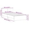 vidaXL Bedframe Artisan Eiken 203 x 185 x 70 cm Bewerkt hout