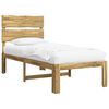vidaXL Eenpersoonsbed met hoofdbord ROSTOCK Wit 90 x 190 cm