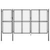 vidaXL Tuinpoort staal 400x175 cm antraciet