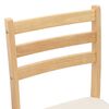 vidaXL Eettafelstoelen 2 pcs Naturel 40 x 47,5 x 99,5 cm
