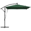vidaXL Cantilever Banana Parasol Groen 249 x 249 x 250 cm