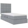vidaXL Opslag bed met matras Lichtgrijs 100 x 200 cm Polyester