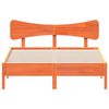 vidaXL Bedframe zonder matras massief grenenhout wasbruin 135x190 cm