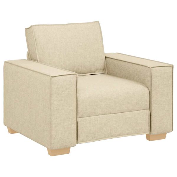 vidaXL Sofa Stoel Crème 60 cm Stof