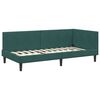 vidaXL Hoekbedframe met Matras Anders 2 pcs Groen Fluweel