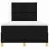 vidaXL LED Box Spring Bed met matras Zwart 120 x 200 cm Stof