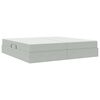 vidaXL Opbergbed met matras met matras Lichtgrijs 200 x 200 cm Fluweel