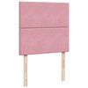 vidaXL Boxspring met matras fluweel roze 90x190 cm