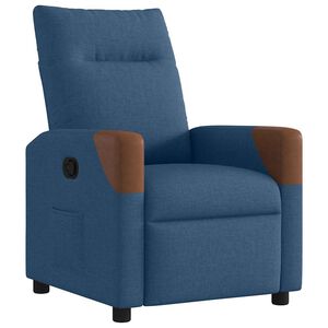 vidaXL Fauteuil verstelbaar stof blauw