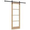 vidaXL Schuifdeur ORKDAL Natuurlijk en Zwart 73,5 x 198,5 cm