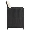 vidaXL Tuinstoelen met kussens 4 st poly rattan zwart
