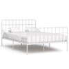 vidaXL Bedframe met lattenbodem metaal wit 120x200 cm