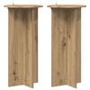 vidaXL Plantenstandaard 2 st Artisanaal eiken 40 x 40 x 80 cm