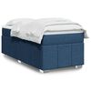 vidaXL Boxspring met matras stof blauw 100x200 cm