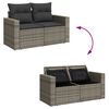 vidaXL Tuin Sofa Set 12 pcs Grijs Poly rattan en gepoedercoat staal