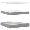vidaXL Ottoman bed met matrassen 200x200cm stof lichtgrijs