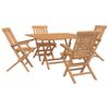 vidaXL Tuinset 5 st Bruin Massief Teakhout