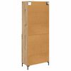 vidaXL Hoge kast Artisan Eiken 69,5 x 34 x 180 cm Bewerkt hout