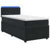 vidaXL Boxspringbed met matras Zwart 80 x 200 cm Fluweel