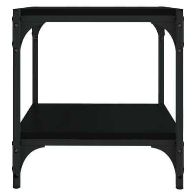 vidaXL Tv-meubel 40x33x41 cm bewerkt hout en staal zwart