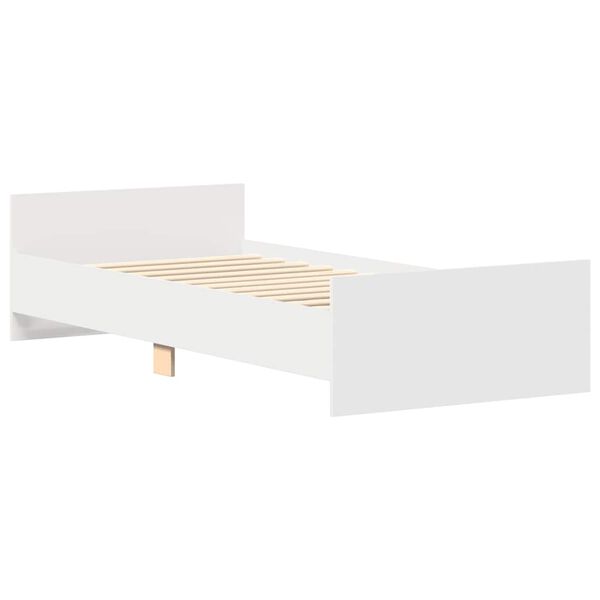 vidaXL Bedframe bewerkt hout wit 100x200 cm