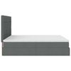 vidaXL Ottoman bed met matrassen 200x200cm stof donkergrijs