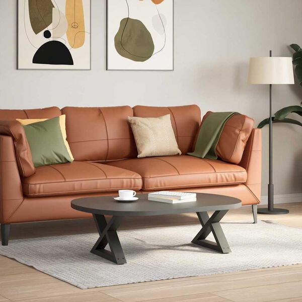 vidaXL Salontafelpoten 2 st 60x(30-31,3) cm staal antraciet