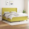vidaXL Boxspring met matras stof groen 180x200 cm