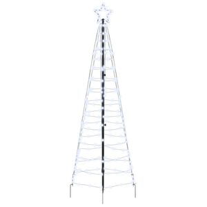 vidaXL LED Kerstboom met Grondspiesjes Koudwit 250 cm IJzer
