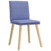vidaXL Eetkamerstoelen 2 st stof jeansblauw