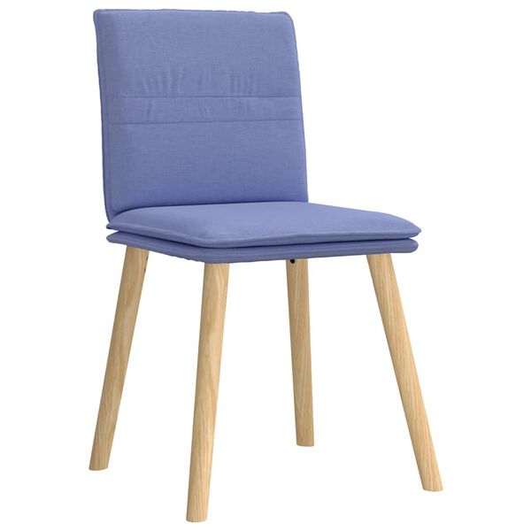 vidaXL Eetkamerstoelen 2 st stof jeansblauw