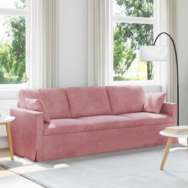 vidaXL Bank Roze 228 x 78 x 80 cm Fluweel