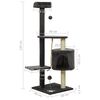 vidaXL Kattenmeubel met sisal krabpalen 120 cm donkergrijs
