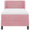 vidaXL Boxspringbed met matras met hoofdeinde Roze 80 x 200 cm Fluweel