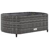 vidaXL 9-delige Loungeset met kussens poly rattan grijs