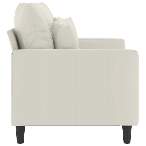 vidaXL Tweezitsbank 120 cm fluweel cr&egrave;mekleurig