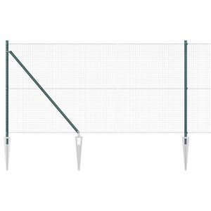 vidaXL gelast draadhek met grondpennen 10 x 1 m PVC-gecoate Staal Mesh
