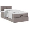 vidaXL Bed met matras 90x200 cm stof taupe
