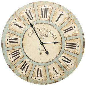 vidaXL Wandklok 60 cm MDF meerkleurig
