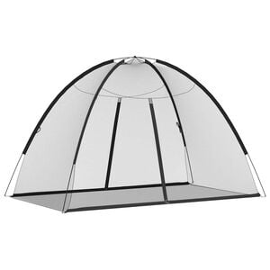 vidaXL Klamboe met deuren Mongolia 220 gaas 200x120x130 cm zwart