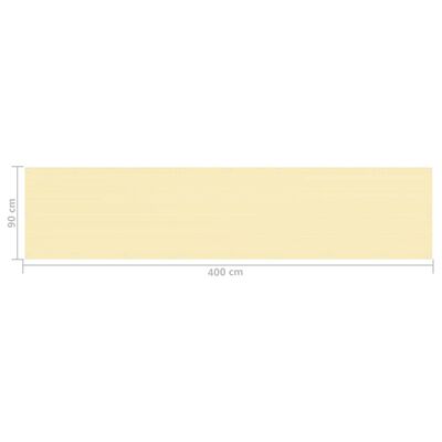 vidaXL Balkonscherm 90x400 cm HDPE beige