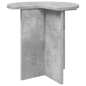 vidaXL Bijzettafel met opslag Betongrijs &Oslash; 39 x 38 cm Bewerkt hout
