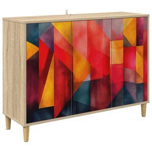 vidaXL Dressoir HEESCH Sonoma 102 x 33 x 75 cm Bewerkt hout