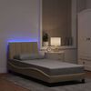 vidaXL Bedframe zonder matras "Hanko" 90x200 cm stof cr&egrave;mekleurig