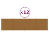 vidaXL Wandpanelen 12 st 1,08 m² 60x15 cm fluweel bruin