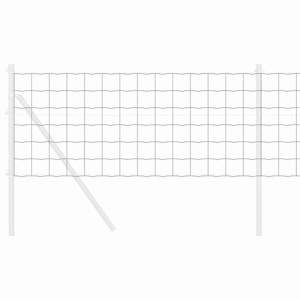 vidaXL Euro Hek Grijs 0,4 x 25 m PVC-gecoat ijzer