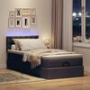 vidaXL Ottoman bed met matras en LED's 100x200 cm stof donkerbruin