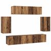 vidaXL Tv-meubelset Wandgemonteerd 6 pcs Oud Hout Bewerkt hout