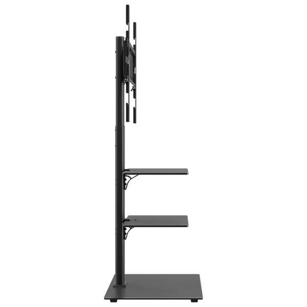 vidaXL Tv-standaard hoekmodel 3-laags voor 32-65 inch zwart